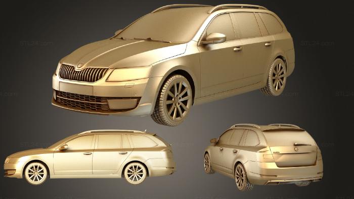 Автомобили и транспорт (Шкода Октавия Комби, CARS_3431) 3D модель для ЧПУ станка